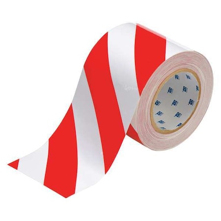 4 In X 100 Ft B514 Red/White Floor Tape MPN:104378