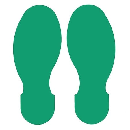 10 In X 3.5 In Green Footprint 10/Pkg MPN:104407