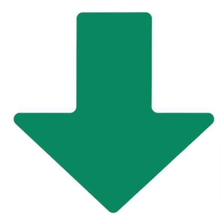 2 In X 5 In B514 Green Floor Arrows 100/Pkg MPN:104413