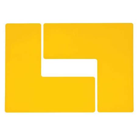 Floor Corner Marks-Ls -4INX10IN Ylw Toughstripe MPN:104457