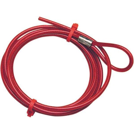 Cable Spool, 6ftL, Red, Plstic Coated Steel MPN:CABLE