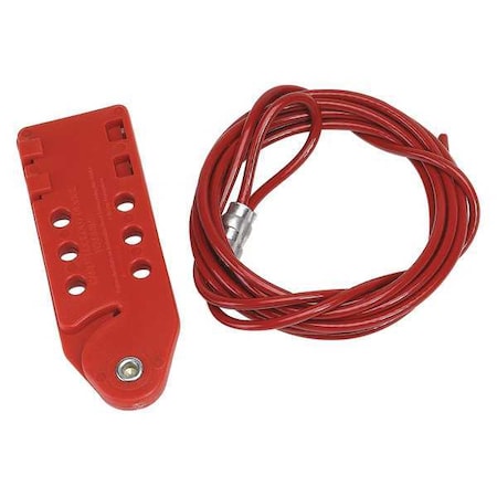 Tab-Cinching Cable Lockout, 10 ft. L, Cable Dia.: 3/16 in MPN:CABLO-10