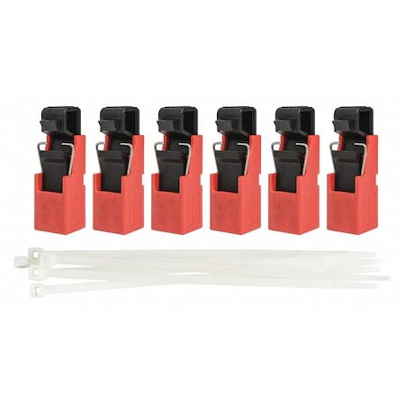 Circuit Breaker Lockout Rail, Circuit Breaker with Standard Nylon Cable Ties, 120/277V AC, 1 Poles MPN:148688