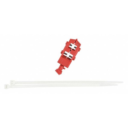 Circuit Breaker Lockout Rail, Circuit Breaker with Standard Nylon Cable Ties, 120V AC, 1 Poles MPN:148689