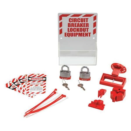 Lockout Board, Red/White, Unfilled MPN:LKUCB