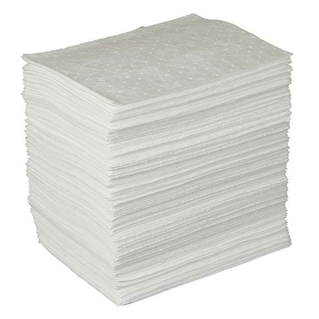 Sorbent Pad, 34 gal, 15 in x 17 in, Oil, White, 200 PK MPN:BPO200