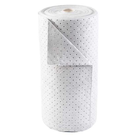 Sorbent Roll, 38 gal, 30 in x 150 ft, Oil, White, Polypropylene MPN:BRO150