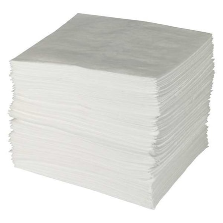 Sorbent Pad, 33 gal, 15 in x 19 in, Oil, White, 100 PK MPN:ENV100