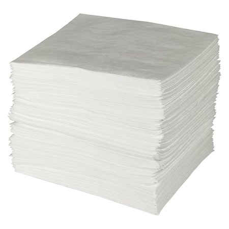 Sorbent Pad, 24 gal, 15 in x 19 in, Oil, White, Polypropylene MPN:ENV500