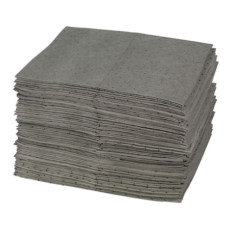 Sorbent Pad, 28 gal, 15 in x 19 in, Oil, Gray, Polypropylene MPN:GP100-B