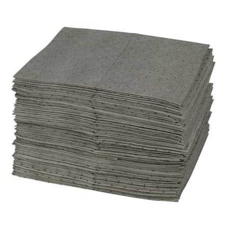 Sorbent Pad, 25 gal, 15 in x 19 in, Universal, Gray, Polypropylene MPN:GP300