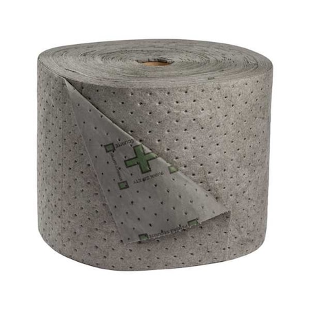 Sorbent Roll, 32 gal, 15 in x 300 ft, Universal, Gray, Polypropylene MPN:HT153