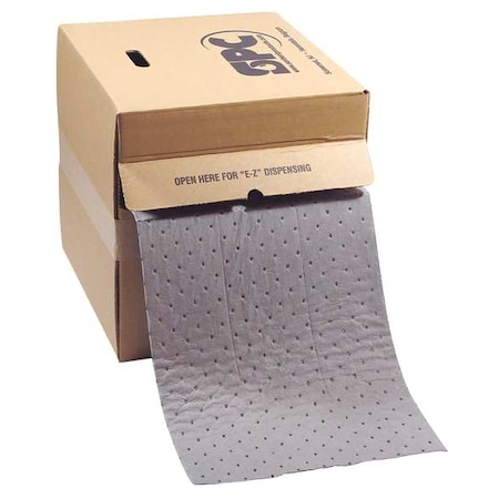 Sorbent Roll, 8 gal, 15 in x 50 ft, Universal, Gray, Polypropylene MPN:HT550