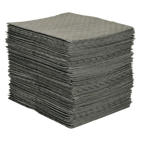 Sorbent Pad, 20 gal, 15 in x 19 in, Universal, Gray, Polypropylene MPN:MRO300