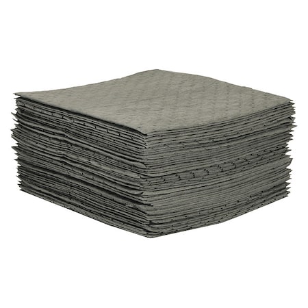Sorbent Pad, 41 gal, 30 in x 30 in, Universal, Gray, Polypropylene MPN:MRO50