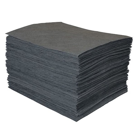 Sorbent Pad, 27 gal, 15 in x 19 in, Universal, Gray, 100 PK MPN:MXU1000