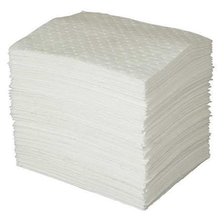 Sorbent Pad, 26 gal, 15 in x 19 in, Oil, White, Polypropylene MPN:OP100-2
