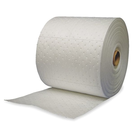 Sorbent Roll, 24 gal, 15 in x 150 ft, Oil, White, Polypropylene MPN:OP15P