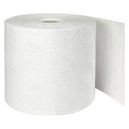 Sorbent Roll, 19 gal, 15 in x 150 ft, Oil, White, Polypropylene MPN:OP315P