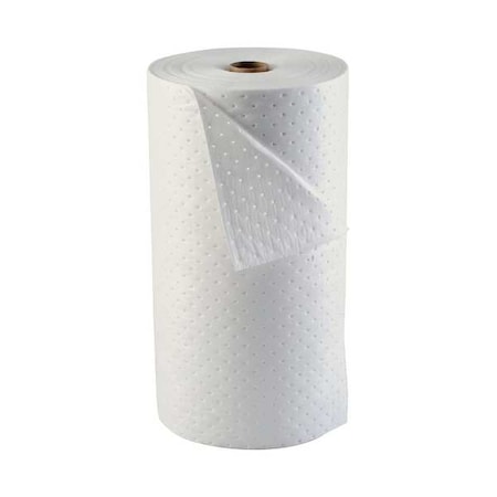 Sorbent Roll, 38 gal, 30 in x 200 ft, Oil, White, Polypropylene MPN:OP350-200P