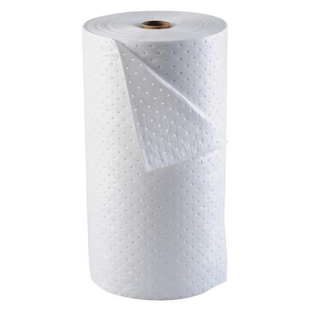 Sorbent Roll, 38 gal, 30 in x 150 ft, Oil, White, Polypropylene MPN:OP350-DP