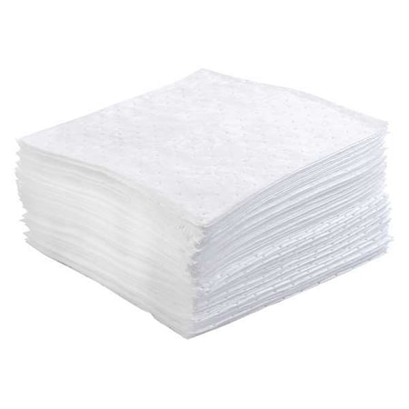 Sorbent Pad, 41 gal, 30 in x 30 in, Oil, White, Polypropylene MPN:OP50