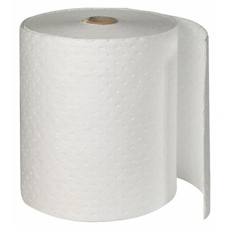 Sorbent Roll, 70 gal, 19 in x 150 ft, Oil, White, Polypropylene MPN:SPC19150