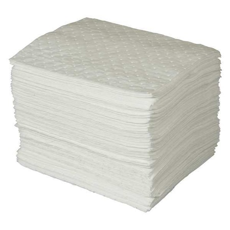 Sorbent Pad, 30 gal, 15 in x 19 in, Oil, White, 100 PK MPN:SPC300