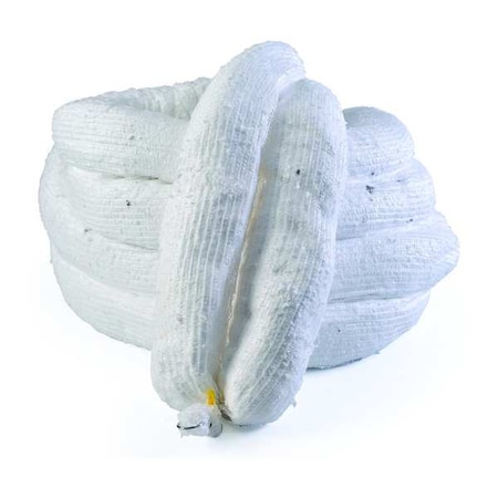 Sorbent Boom, 32 gal, 5 in x 10 ft, Oil, White, 2 PK MPN:SPC5510