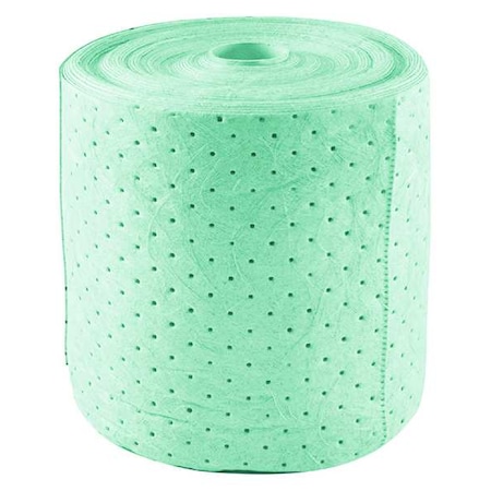 Sorbent Roll, 39 gal, 15 in x 150 ft, Harsh Chemicals, Green, 2 PK MPN:SPCUN1019