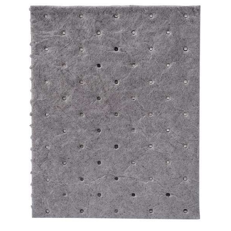 Sorbent Pad, 5 gal, 7 1/2 in x 10 in, Universal, Gray, Polypropylene MPN:SRP100