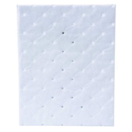 Sorbent Pad, 5 gal, 7 1/2 in x 10 in, Oil, White, 100 PK MPN:SRPO100