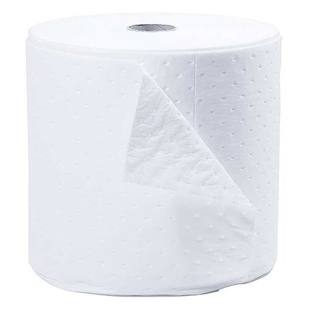 Sorbent Roll, 18 gal, 15 in x 150 ft, Oil, White, Polypropylene MPN:SXT15P