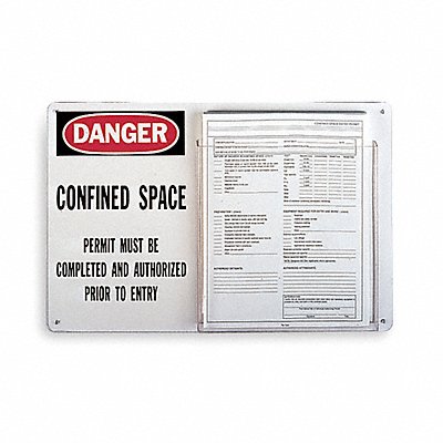Tag Holder 12X19 Confined Space Permit MPN:65903