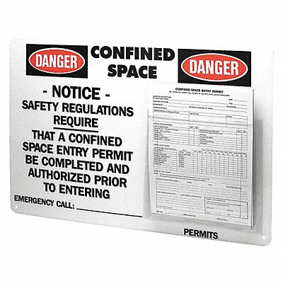 Confined Space Permit Ctr H15 3/4In MPN:PC1