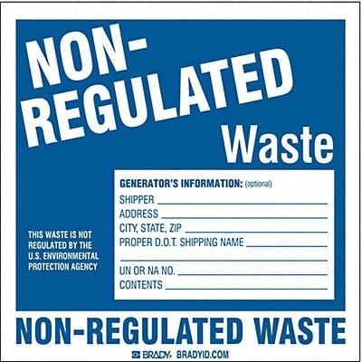 DOT Handling Label Waste 6 W PK100 MPN:121153