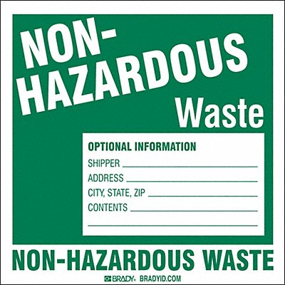 DOT Handling Label Waste 6 W PK100 MPN:121154