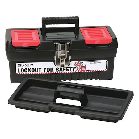 Lockout Tool Box, Polypropylene, 14