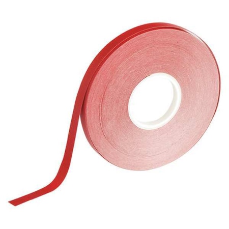 Border Marking Tape Vinyl, Adhesive: Acrylic Red, 1/4