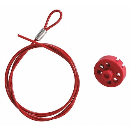 Cable Lockout, Red, 5 ft. L Cable MPN:122253