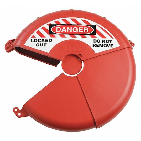 Gate Valve Lockout, Red, Plastic, 3-3/4