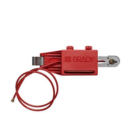 Circuit Breaker Lockout, Electrical Panel, ABS Plastic/Stainless Steel, 120/277V AC, Red MPN:151633
