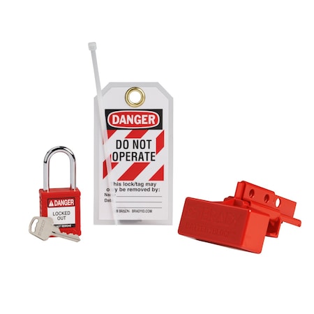 Lockout Kit, 2 Lockouts, 1 Tag, Red MPN:153676