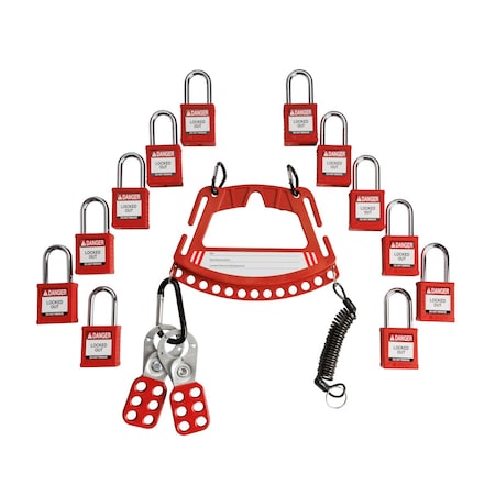 Lockout Kit, 13 Lockouts, Red MPN:153677