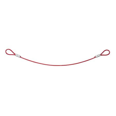 Double Looped Lockout Cable ABS Plastic 0.19 in Dia x 2 ft L Red MPN:170972