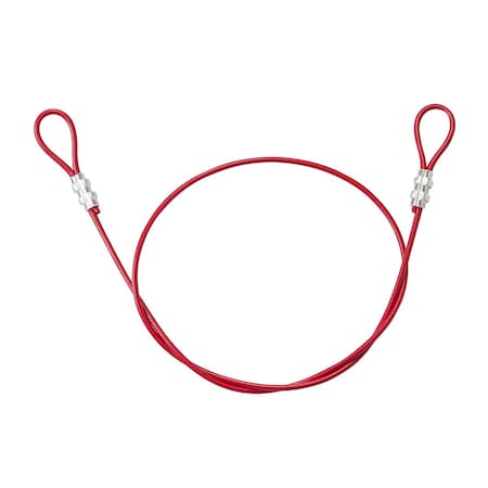 Double Looped Lockout Cable ABS Plastic 0.19 in Dia x 4 ft L Red MPN:170973
