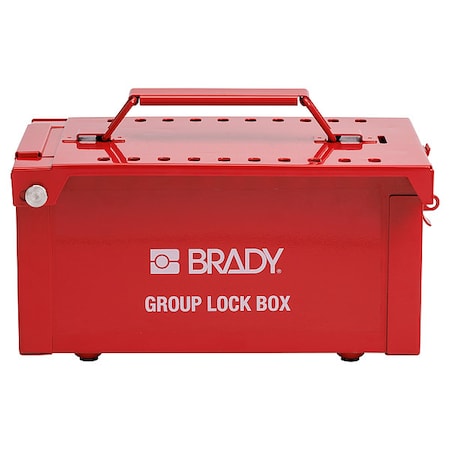 Group Lockout Box, 6.75 in H, Red MPN:175461