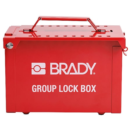 Group Lockout Box, 9 in H, Red MPN:175462
