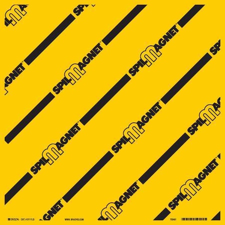 Spill Magnet Drain Cover Vinyl, Black on Yellow, 24