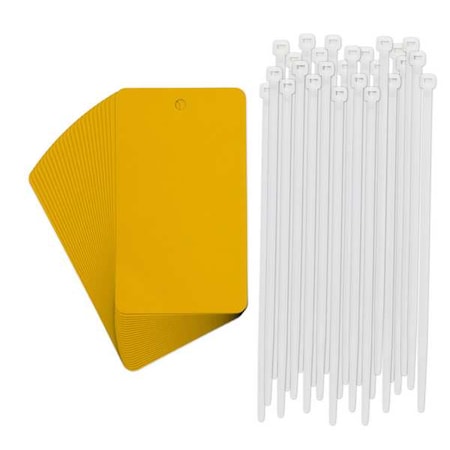 Tag, Metal, 3 in Width, 5 in Height, Write On Surface: Yes, 25 PK MPN:56936-PK